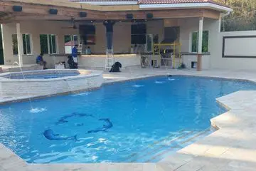 Swimming Pool and Yard of the Luxury Villa